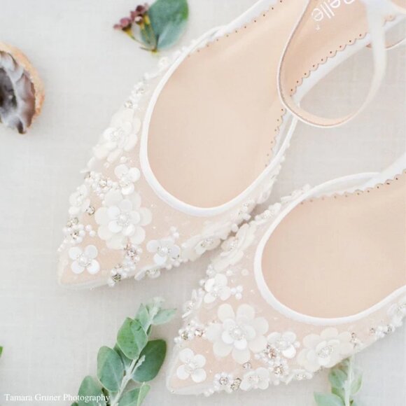 NEW!!! Bella Belle ROSA (IVORY) Wedding Bridal Shoes Heels US Size 8.5 IVORY - Picture 5 of 8